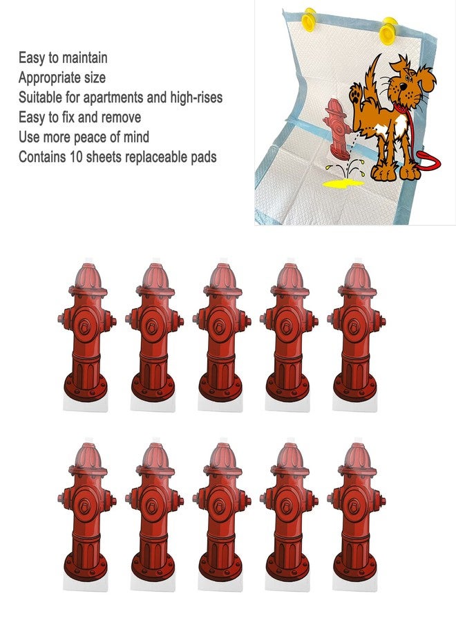 Kodrily 10Pcs Fire Hydrant Pee Pads for Dogs, Reusable Dog Pee Pad Trainer Paper Card, Red Fire Hydrant Shaped Pet Diaper Pad for Male Puppies Dogs Potty, 7.3 x 3.9in - Image 3